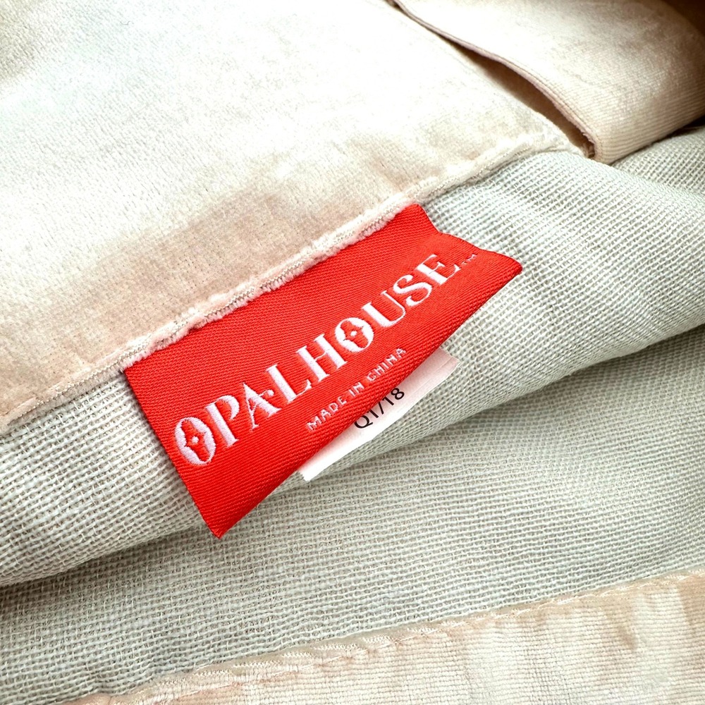 Opalhouse Blush Pink Velvet Orange Tassel Curtain Panel Light Filtering 52x84 - Picture 4 of 8